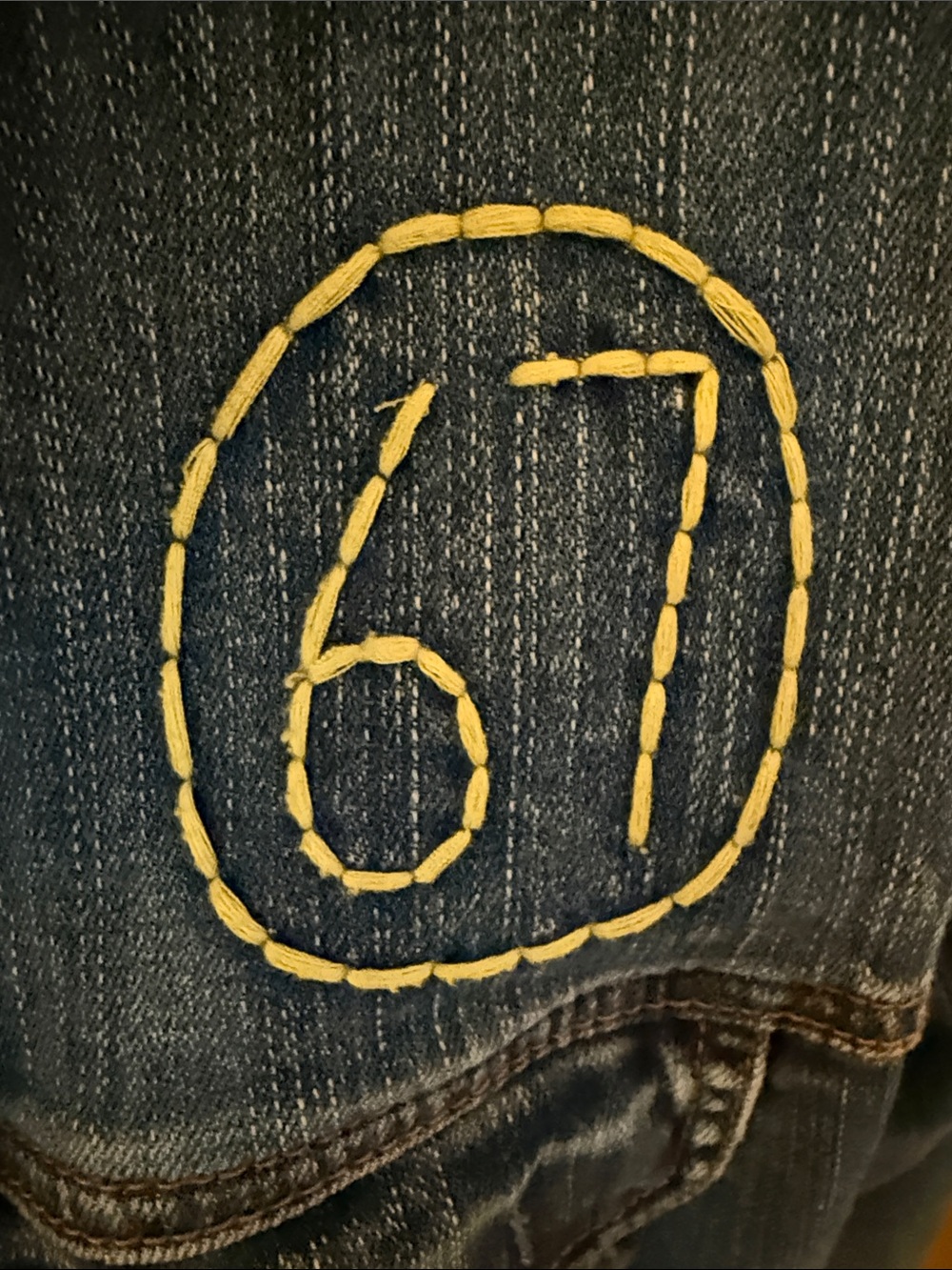 Avenue Art From the Heart Embroidered Light Wash Denim Distressed Jean Jacket - Picture 5 of 12